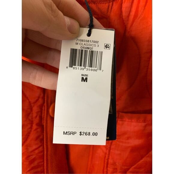 Polo Ralph Lauren Quilted Liner Jacket orange men's size medium NEW WITH TAGS - Picture 5 of 7